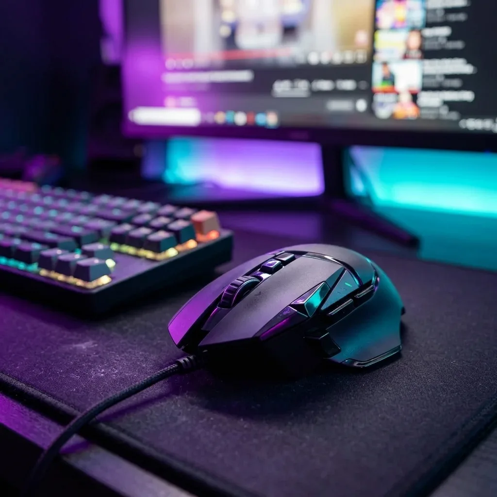 Neon Gaming Desk · After