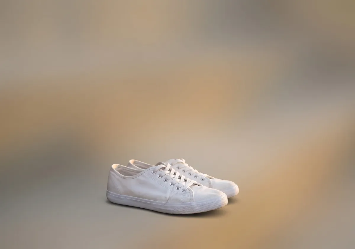 Sneakers on the steps: inner display wallpaper